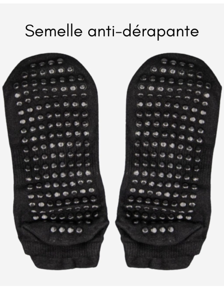 Chaussettes de yoga anti-dérapantes - Noir
