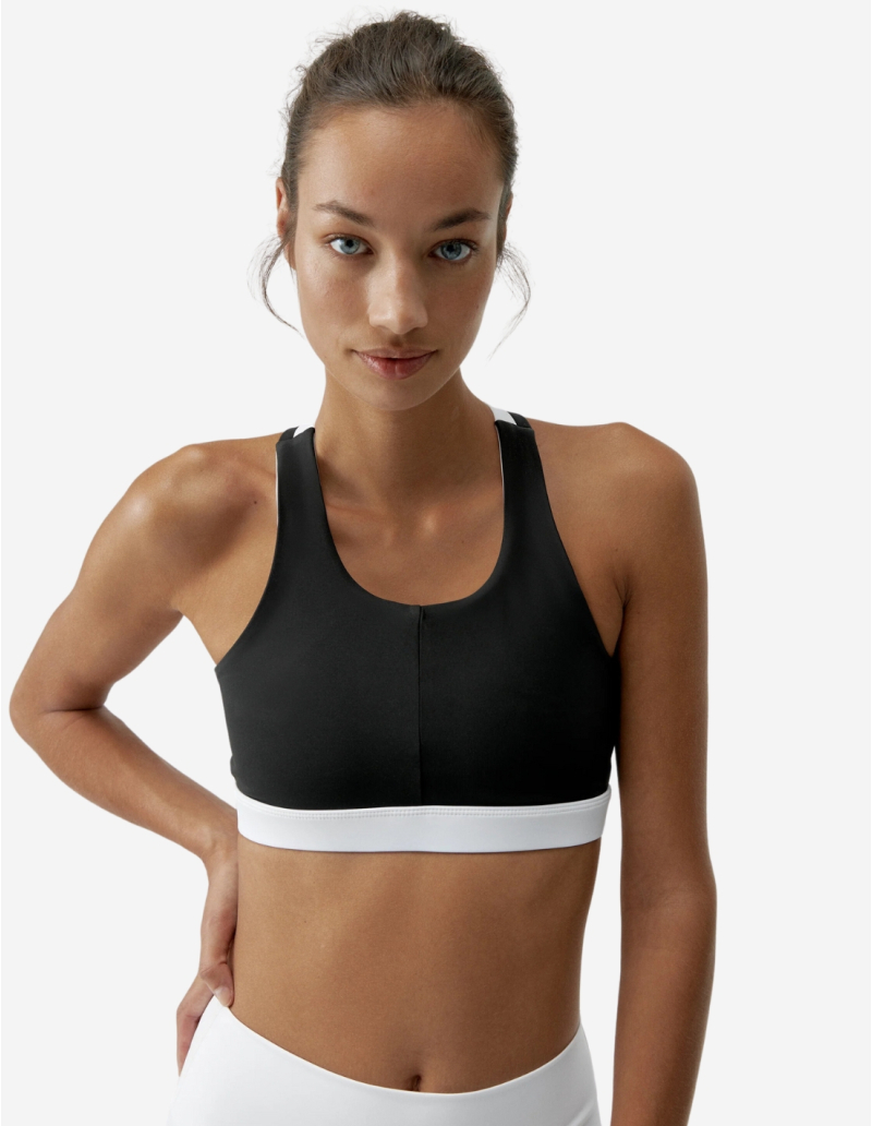 Brassière réversible noire et blanche