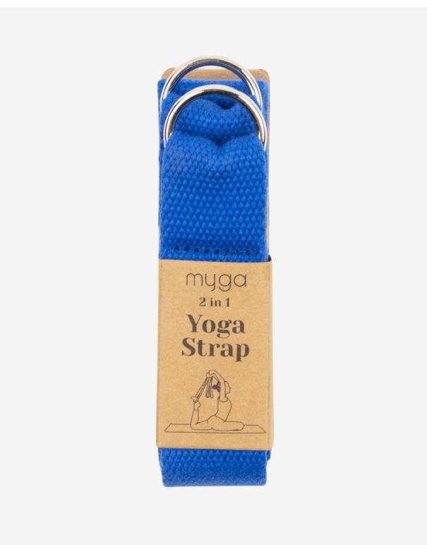 Sangle de yoga bleu