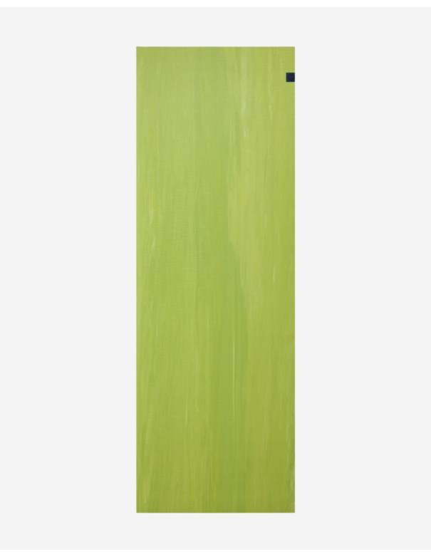 Tapis de yoga vert matcha, en caoutchouc naturel vue de dessus