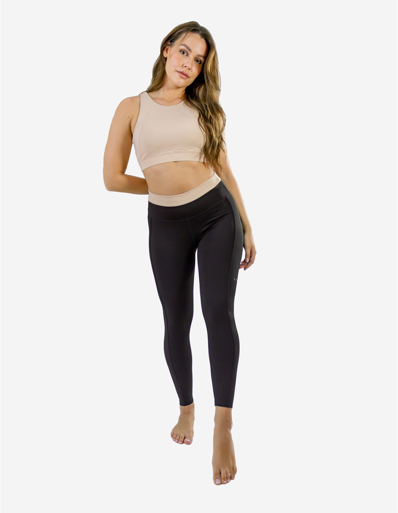 Legging de yoga noire et beige - Fiorella